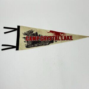 Camp Crystal Lake 20 Felt Pennant Halloween Decor Inspired By Friday The 13th Vi